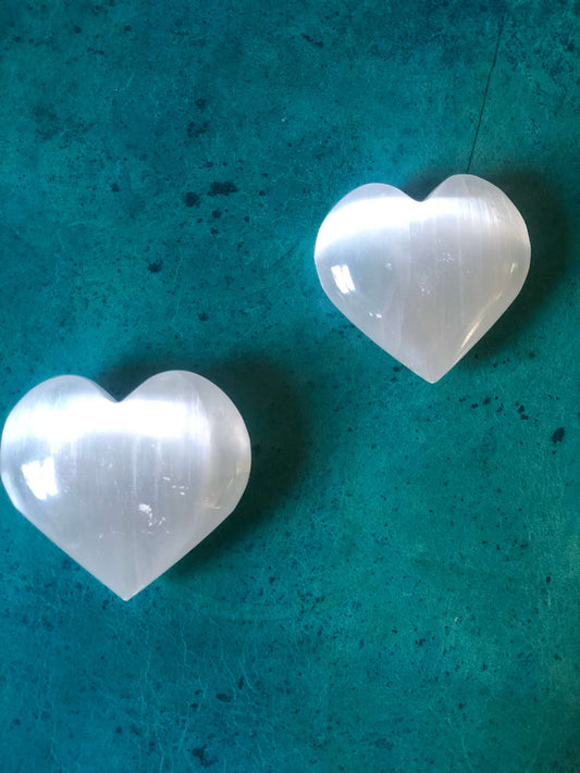 Selenite Heart Crystal