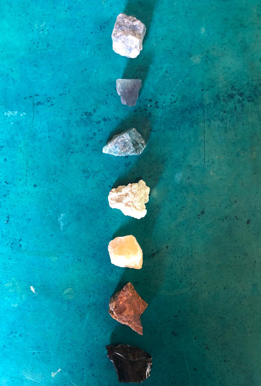 Chakra Crystal Set- Rough Stones