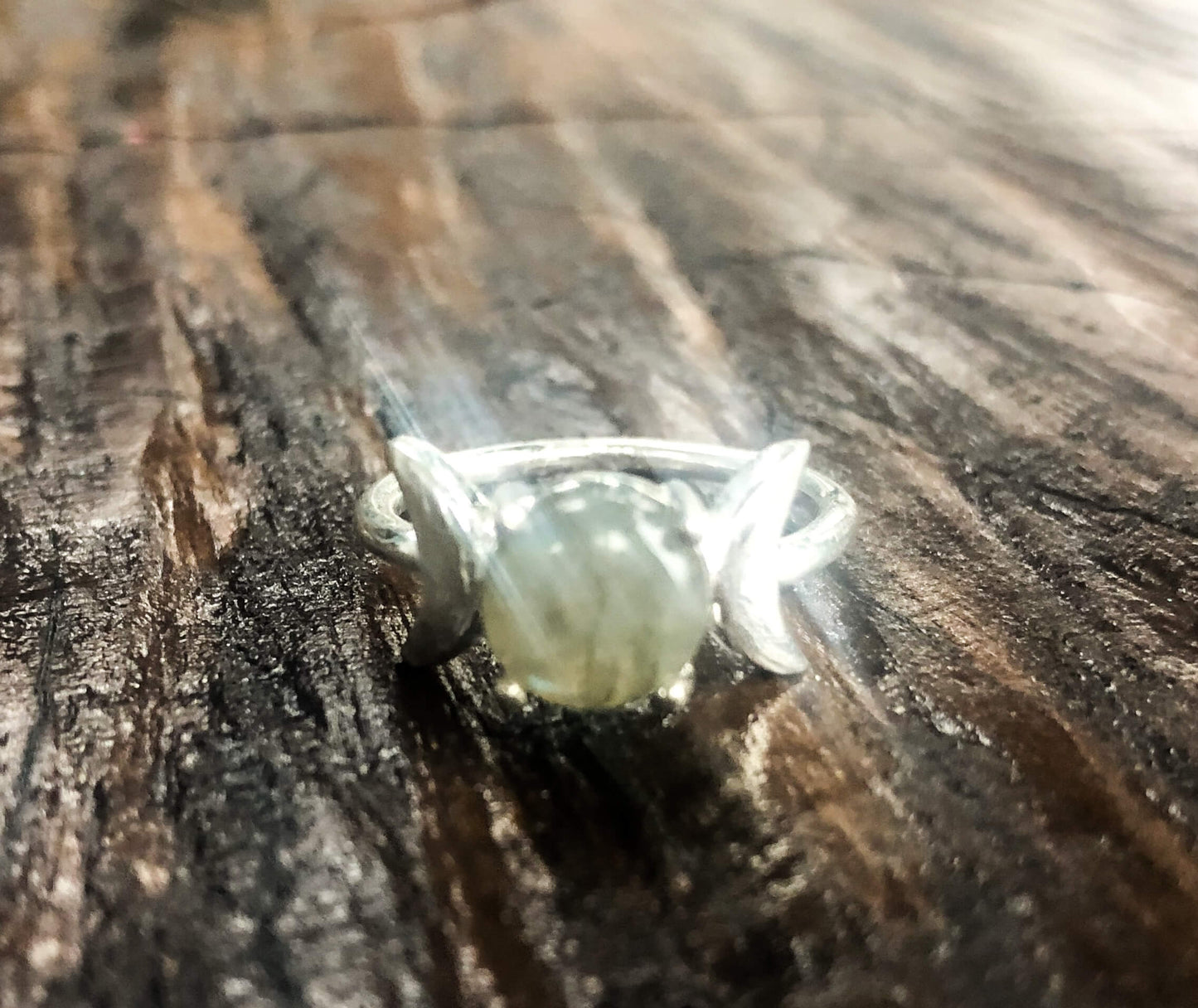 Labradorite Triple Moon Ring