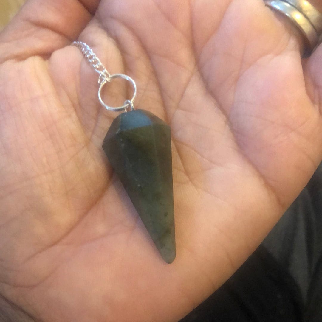 Labradorite point necklace