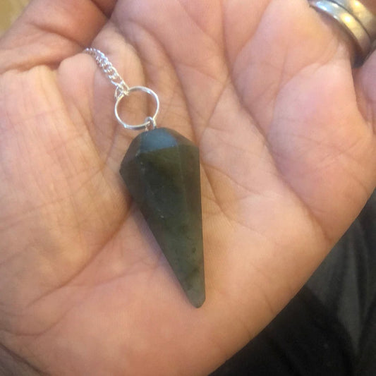 Labradorite point necklace